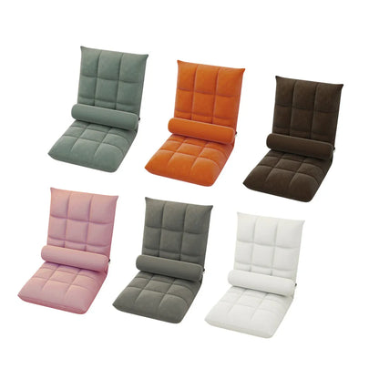 Floor Lounge Sofa Bed Chair with Lumbar Pillow Folding Adjustable Cushion - Cyan - Mekamart Australia
