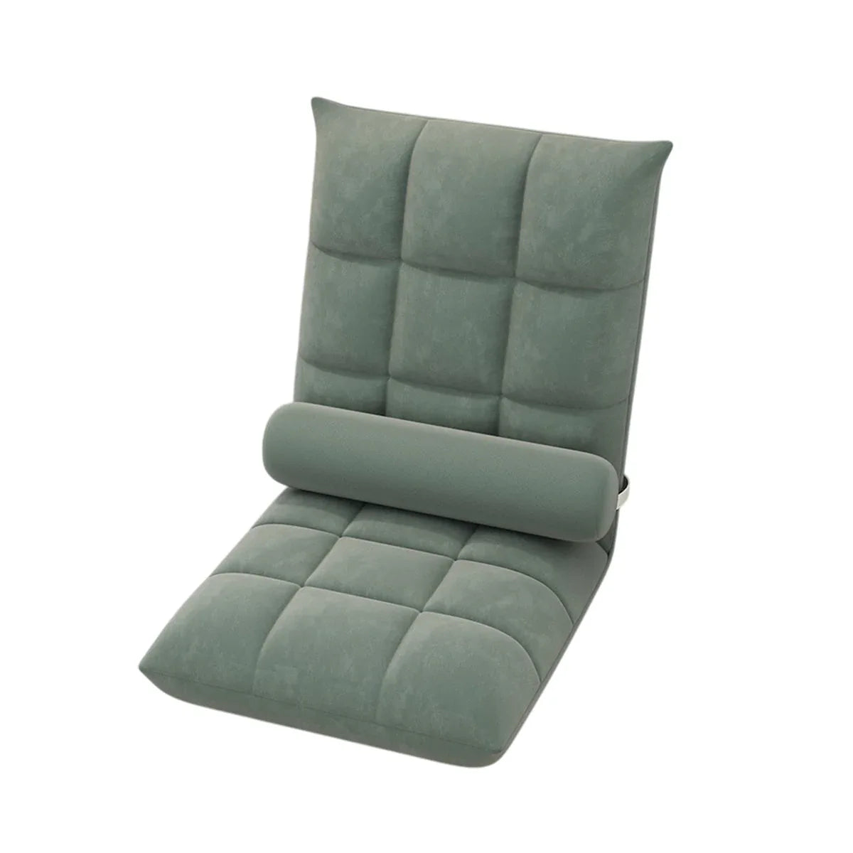 Floor Lounge Sofa Bed Chair with Lumbar Pillow Folding Adjustable Cushion - Cyan - Mekamart Australia