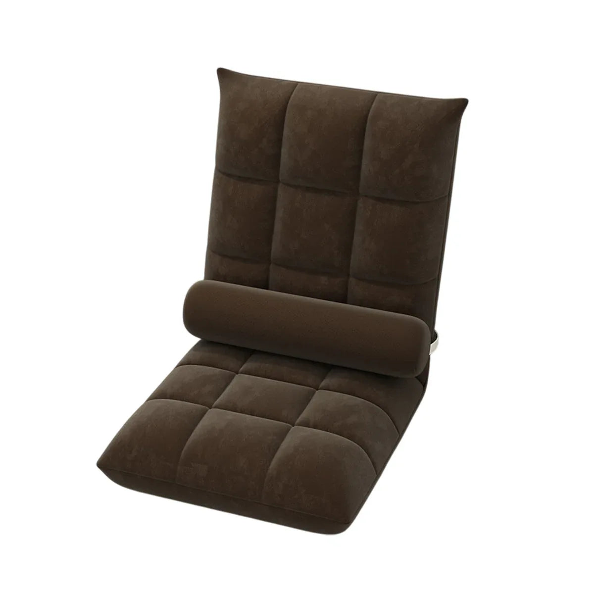 Floor Lounge Sofa Bed Chair with Lumbar Pillow Folding Adjustable Cushion - Orange - Mekamart Australia