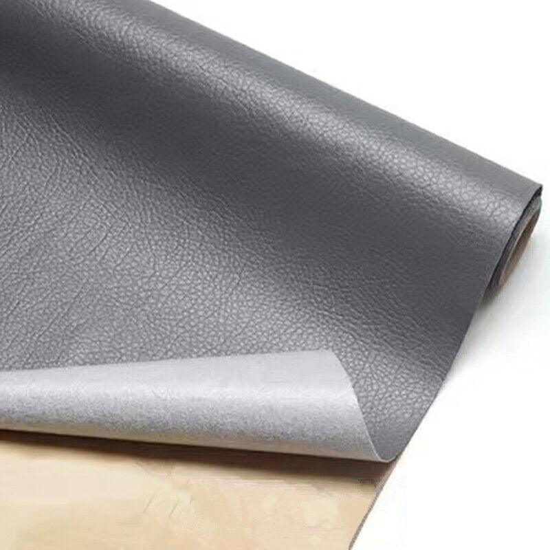2X Self Adhesive Leather Repair Patches Kit for Sofa Couch Auto Interior Use - Khaki - Mekamart Australia