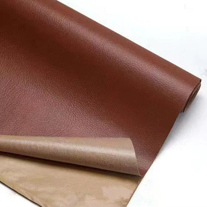 2X Self Adhesive Leather Repair Patches Kit for Sofa Couch Auto Interior Use - Red Brown - Mekamart Australia