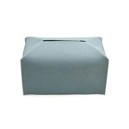 Large Size Tissue Box Dispenser Paper Holder Napkin Case Pu Leather Cover - Black - Mekamart Australia