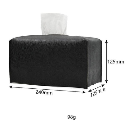 Large Size Tissue Box Dispenser Paper Holder Napkin Case Pu Leather Cover - Green - Mekamart Australia