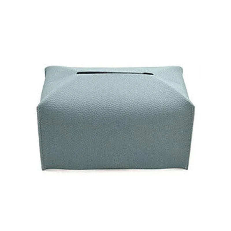 Large Size Tissue Box Dispenser Paper Holder Napkin Case Pu Leather Cover - Green - Mekamart Australia