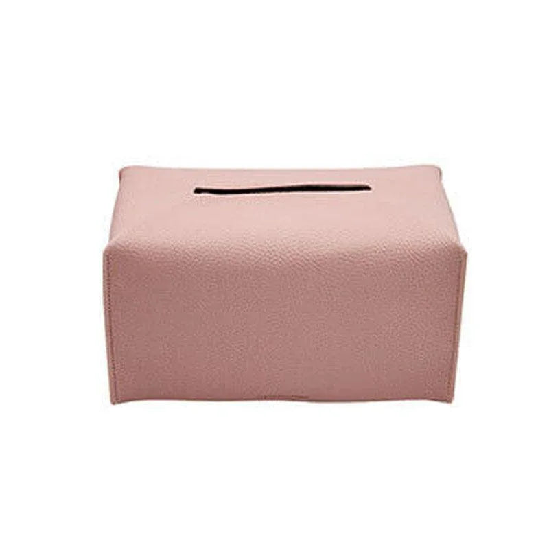 Large Size Tissue Box Dispenser Paper Holder Napkin Case Pu Leather Cover - Yellow - Mekamart Australia