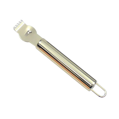 Lemon Zester Grater Knife Tool Stainless Steel with Channel Garnish Citrus Lime - Black - Mekamart Australia