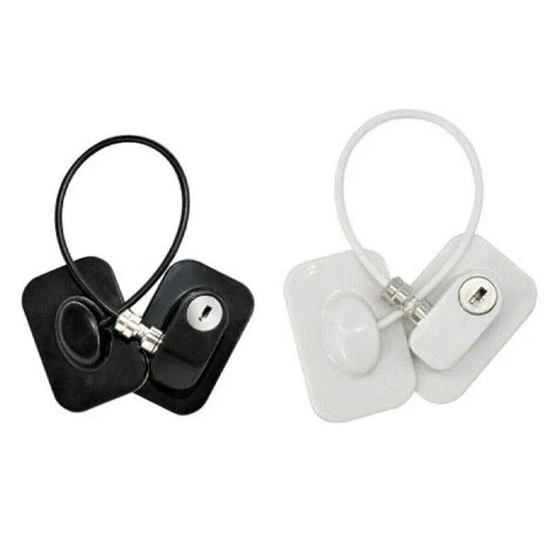 Refrigerator Lock with Keys for Fridge Cabinet Window Door and Drawer Latch Use - Black - Mekamart Australia