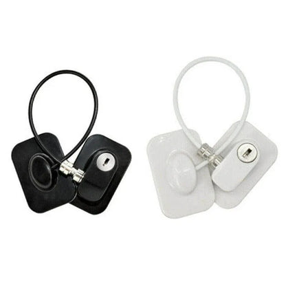 Refrigerator Lock with Keys for Fridge Cabinet Window Door and Drawer Latch Use - Black - Mekamart Australia