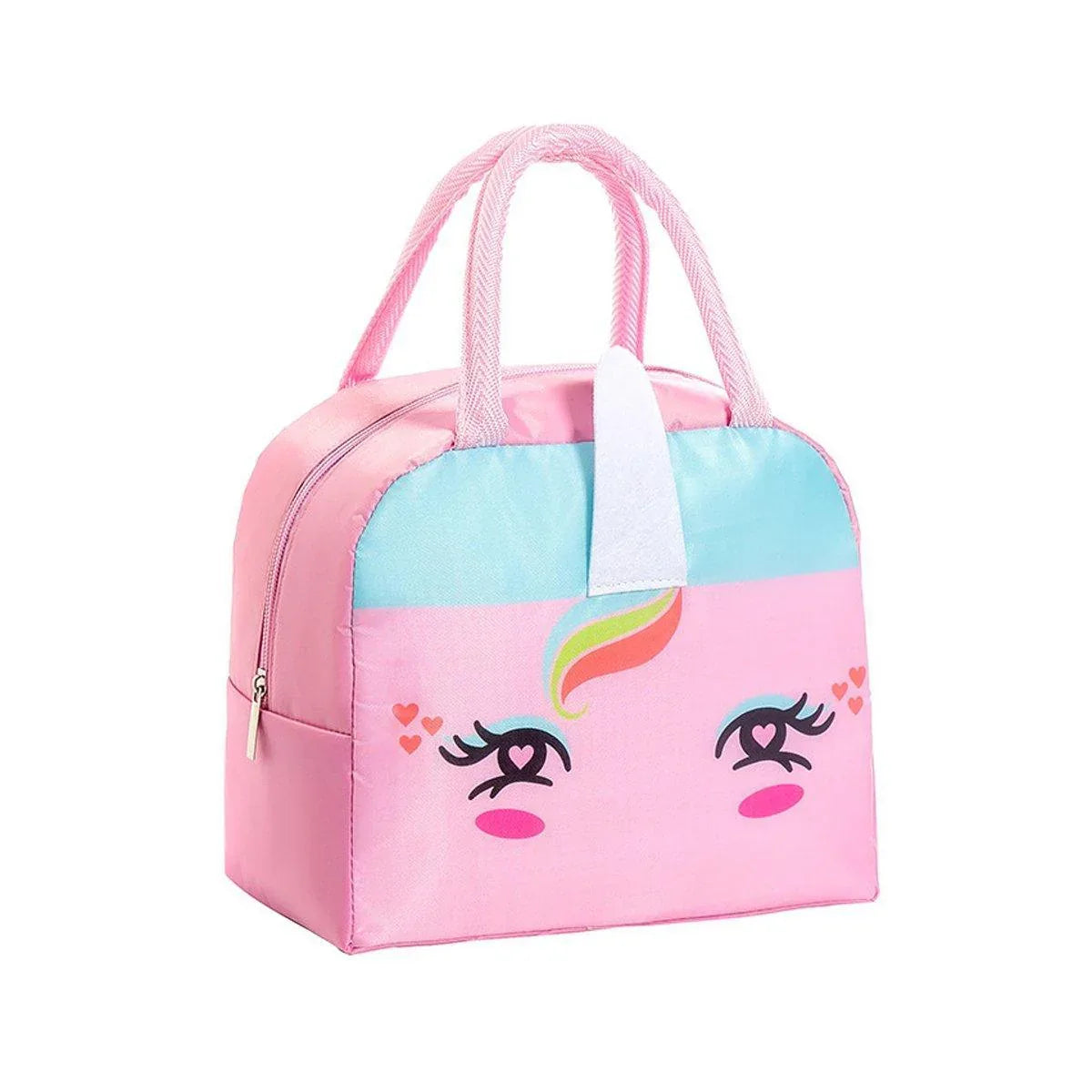 3D Bento Lunch Bag Cartoon Handbag Insulated Food Box Bag for Students LunchTote - Pink Panda - Mekamart Australia