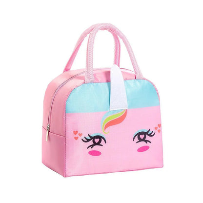 3D Bento Lunch Bag Cartoon Handbag Insulated Food Box Bag for Students LunchTote - Pink Panda - Mekamart Australia