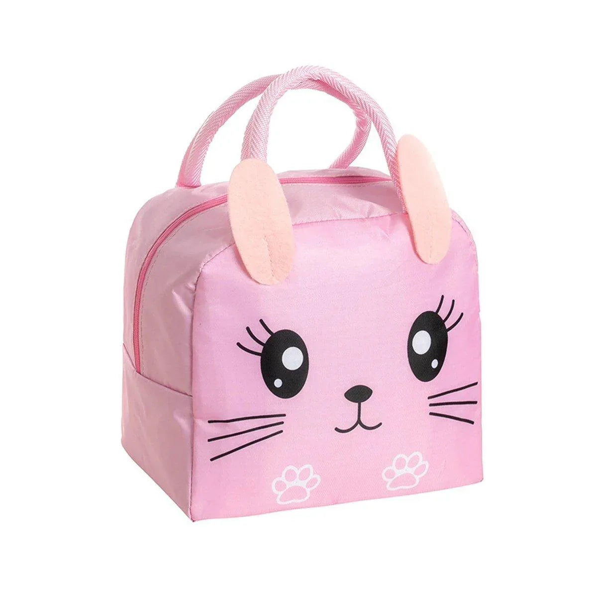 3D Bento Lunch Bag Cartoon Handbag Insulated Food Box Bag for Students LunchTote - Pink Panda - Mekamart Australia