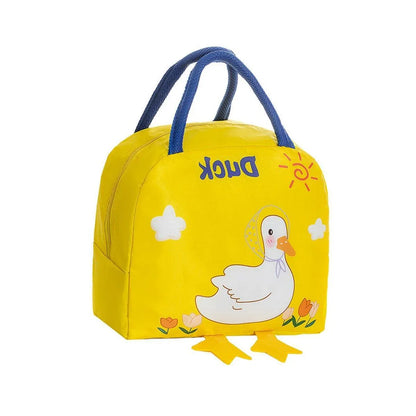 3D Bento Lunch Bag Cartoon Handbag Insulated Food Box Bag for Students LunchTote - Pink Panda - Mekamart Australia