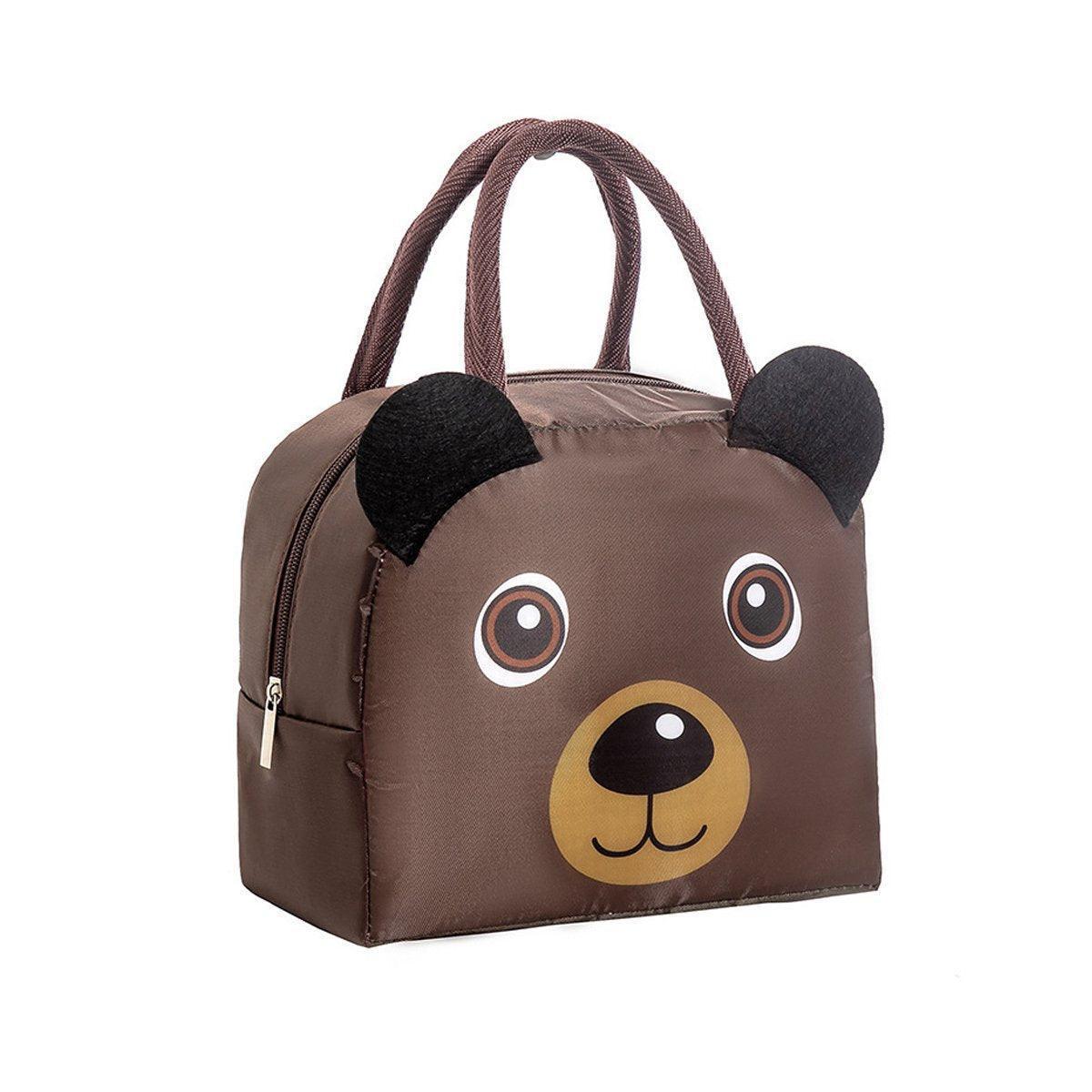 3D Bento Lunch Bag Cartoon Handbag Insulated Food Box Bag for Students LunchTote - Yellow Dinosaur - Mekamart Australia