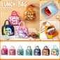 Cute 3D Cartoon Insulated Lunch Bag Oxford Fabric Bento Tote for School Use - Orange Tiger - Mekamart Australia