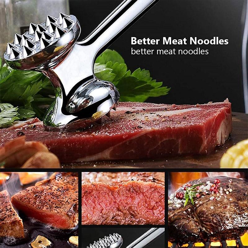 Meat Hammer Kitchen Tenderizing Beating Tool Double Sided Loose Meat Hammer - Mekamart Australia