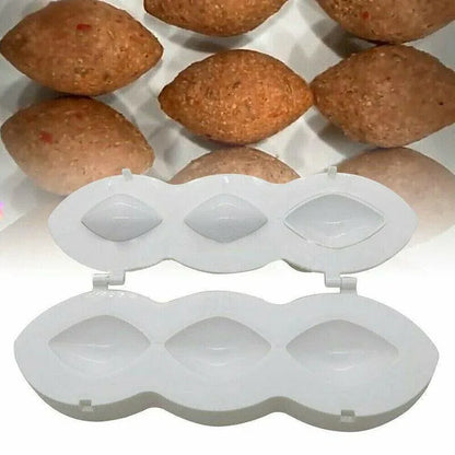 Meatball Maker Manual Meatloaf Mold Kibbeh Maker Press Minced Processor Tool - 9 Holes Clear - Mekamart Australia