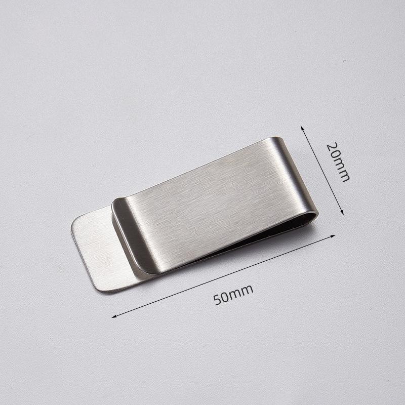 Clip Note Business Card Holder Stainless Steel Mens Wallet Metal - Gold - Mekamart Australia