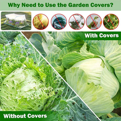 1pc Garden Plant Protector Cover White Fiberglass Net for Lawn Flower Care Use - 125x65x65cm - Mekamart Australia