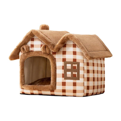 Removable Washable Pet House Four Seasons Cat Enclosed House - Grey-S - Mekamart Australia