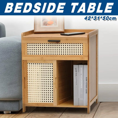 Small Bedroom Nightstand Storage Cabinet Sideboard Cabinet for Home Organization - Mekamart Australia