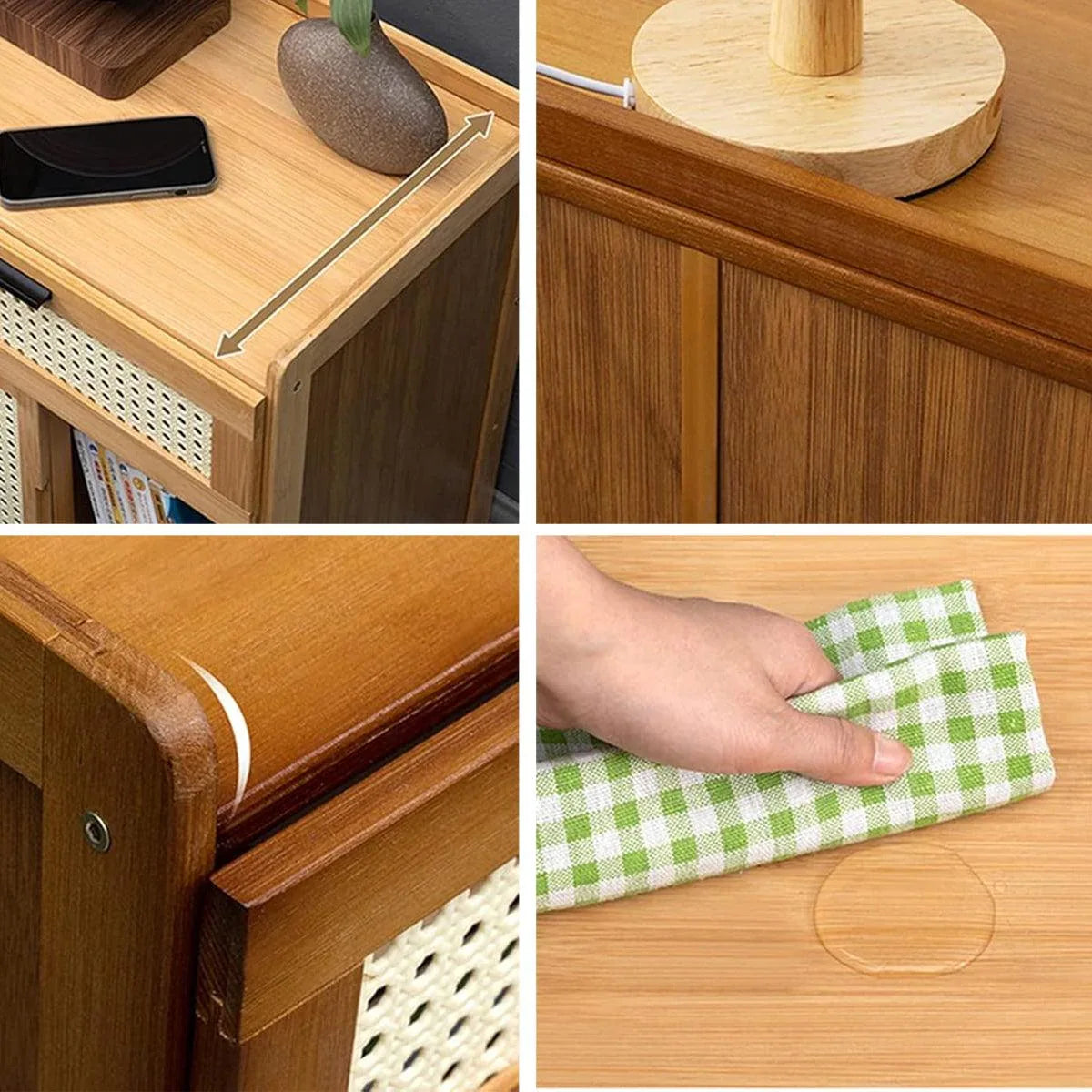 Small Bedroom Nightstand Storage Cabinet Sideboard Cabinet for Home Organization - Mekamart Australia