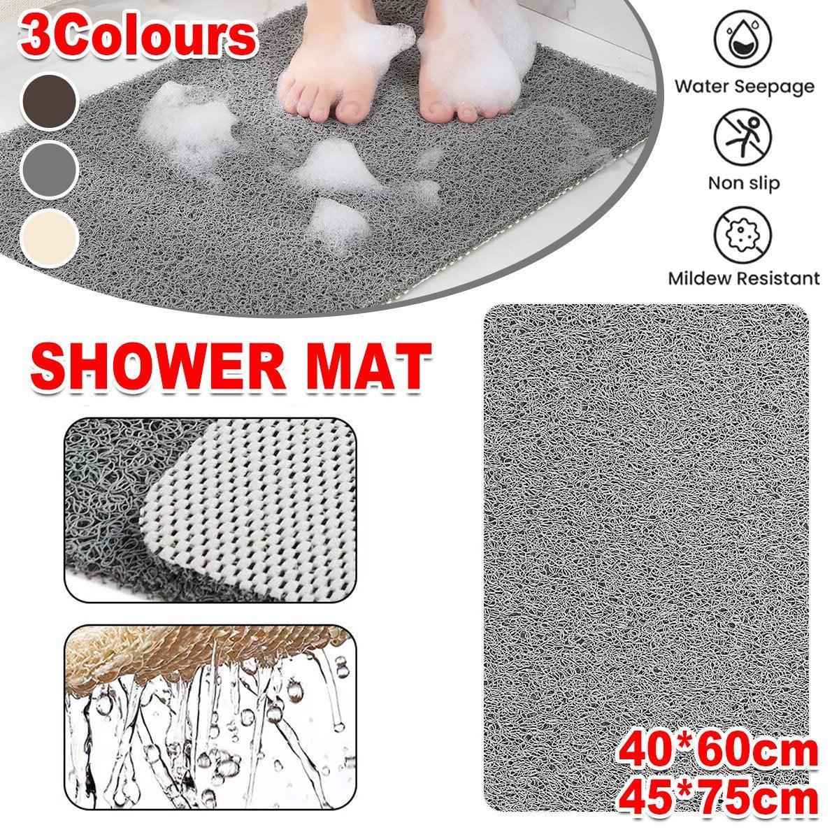 Anti Slip Bathroom Mat Non Slip Shower Floor Mat Quick Dry Soft Comfortable Rug - Beige-40x60cm - Mekamart Australia