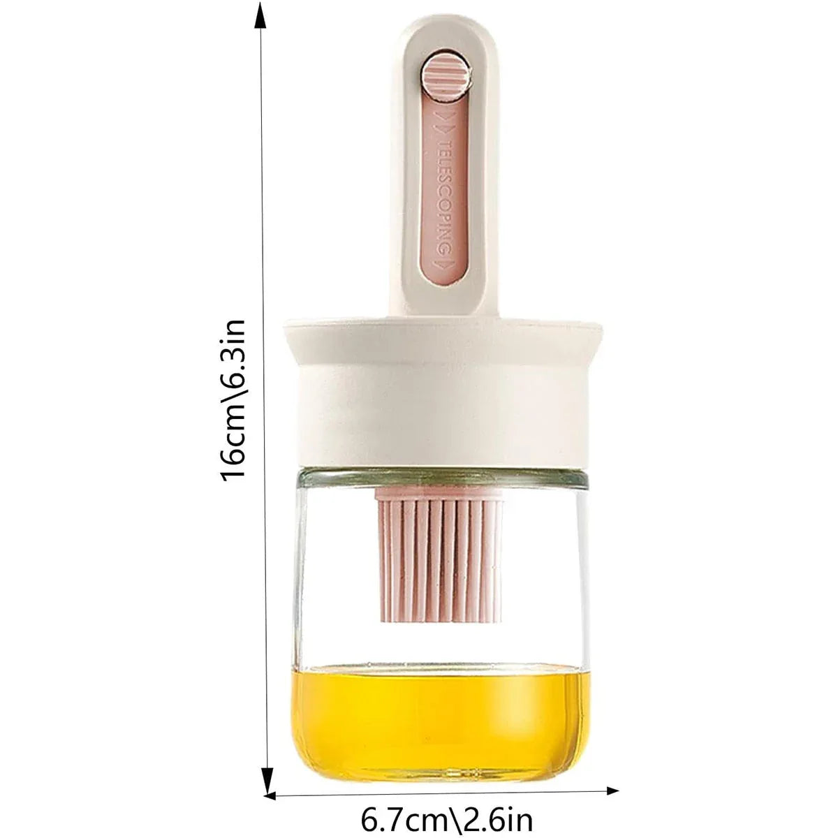 2pcs Glass Oil Bottles with Silicone Brush for Kitchen Cooking Oil Dispenser Set - Mekamart Australia