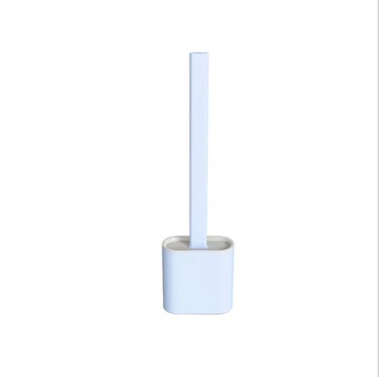 TPR Toilet Brush Set Silicone-Like Head with Holder Wall Mounted Detachable Handle - Grey * 1 Unit - Mekamart Australia