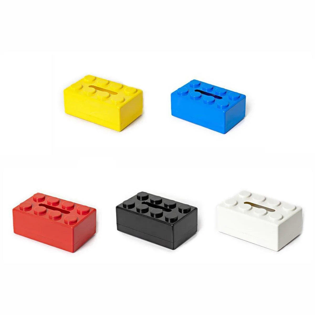 Tissue Box Cover Creative Building Block Cute Napkin Dispenser Holder Home Decor - Black - Mekamart Australia
