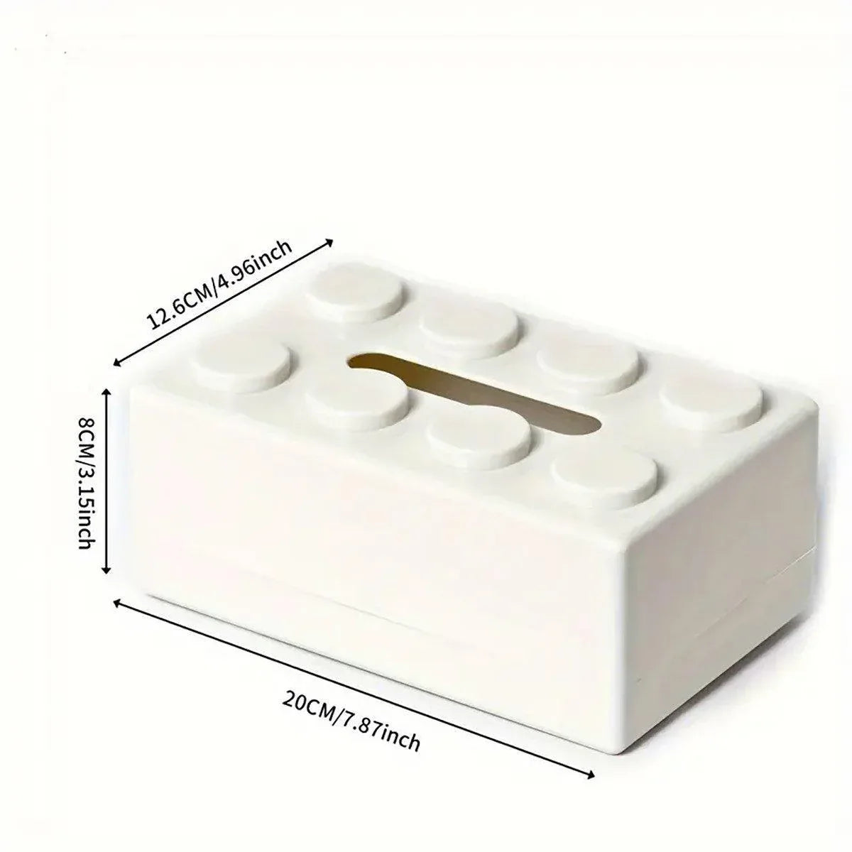Tissue Box Cover Creative Building Block Cute Napkin Dispenser Holder Home Decor - Black - Mekamart Australia