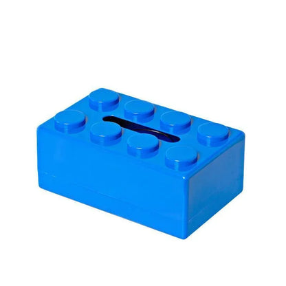 Tissue Box Cover Creative Building Block Cute Napkin Dispenser Holder Home Decor - Yellow - Mekamart Australia