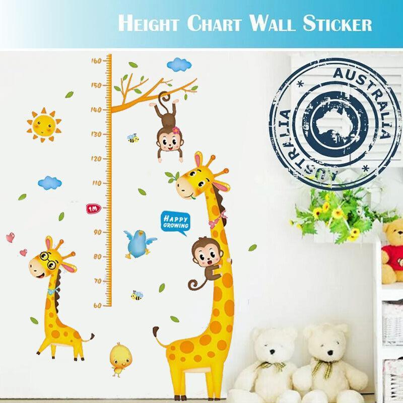 Removable Wall Height Chart Sticker Growth Measurement Ruler Decal for Wall Decor - A - Mekamart Australia
