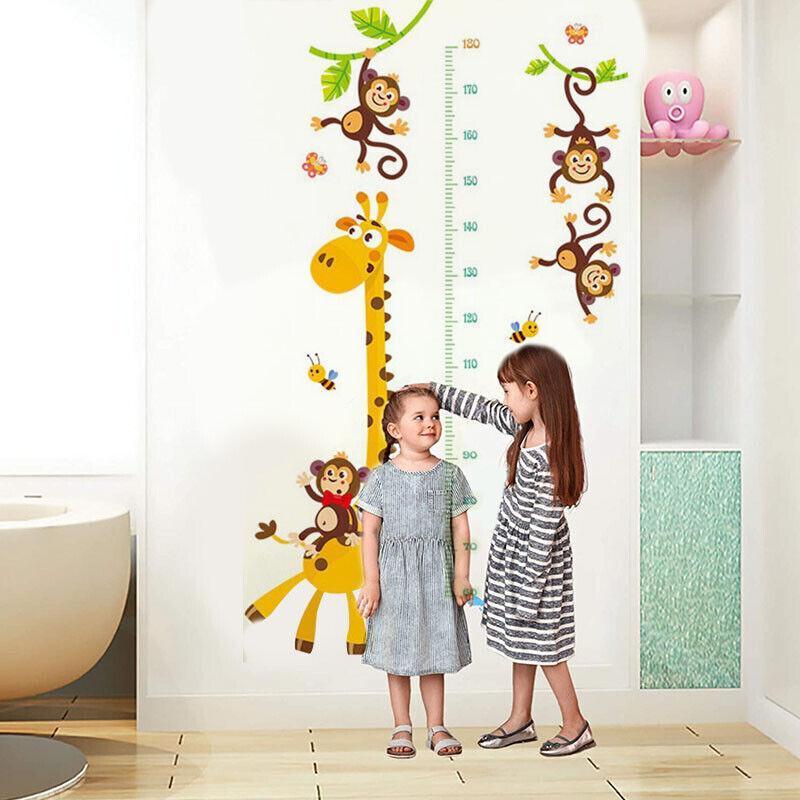 Removable Wall Height Chart Sticker Growth Measurement Ruler Decal for Wall Decor - A - Mekamart Australia