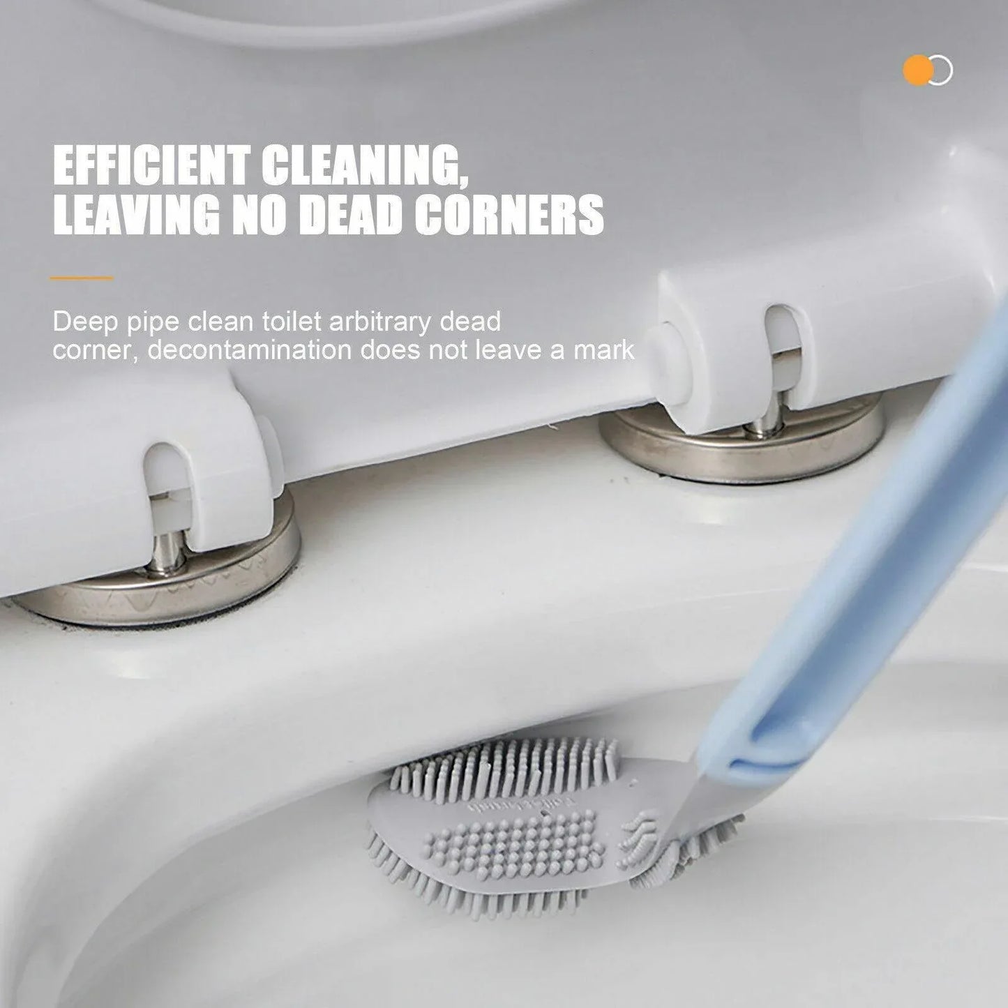 Golf Toilet Brush Long-Handled Toilet Brush Wall-Mounted Silicone Toilet Brush - Black - Mekamart Australia