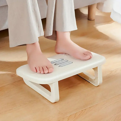 Ergonomic Office Footrest Adjustable Under Desk Stool Anti Fatigue Foot Support - White - Mekamart Australia
