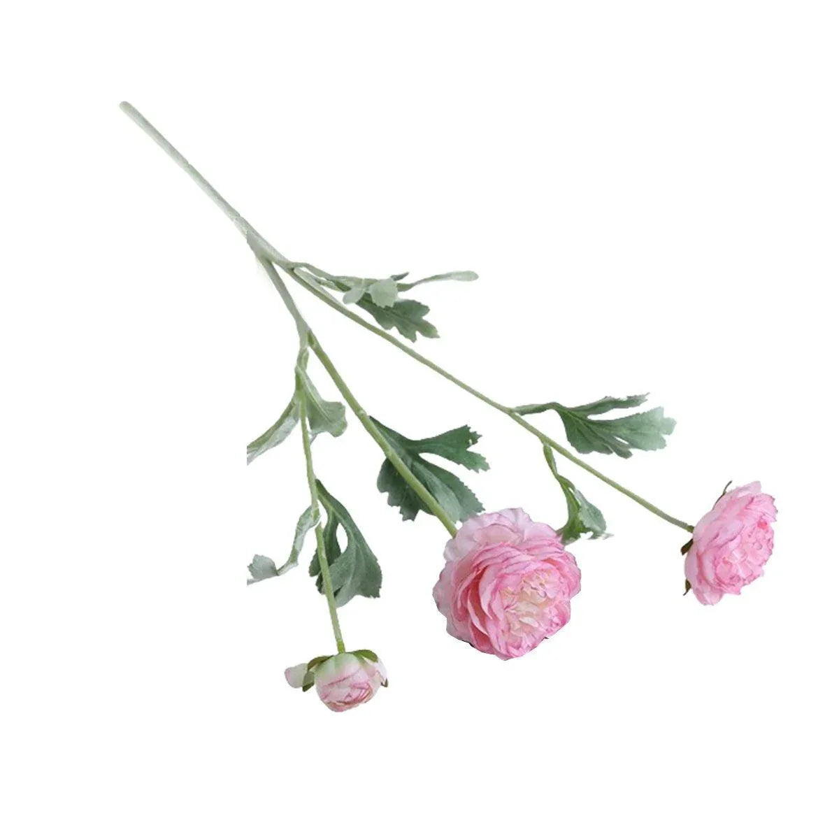 5pcs Artificial Peony Silk Flowers Bouquet Decor Faux Floral Arrangements - Purple Red - Mekamart Australia
