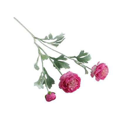 5pcs Artificial Peony Silk Flowers Bouquet Decor Faux Floral Arrangements - Purple Red - Mekamart Australia
