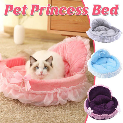 Princess Pet Kennel Soft Comfortable Cat and Dog Bed House for Small Pets - Grey - Mekamart Australia
