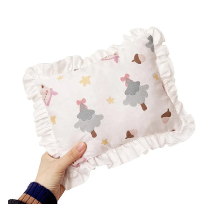 Lace Cat Pillow Soft Pet Cushion for Sleeping Comfortable Kitty Bed Cushion - White Strawberry - Mekamart Australia