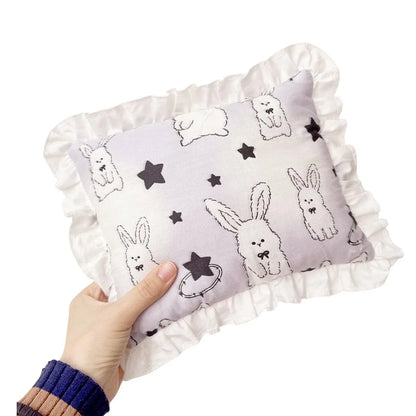Lace Cat Pillow Soft Pet Cushion for Sleeping Comfortable Kitty Bed Cushion - White Moon - Mekamart Australia