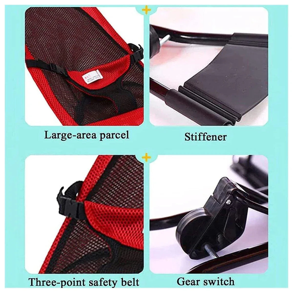 Pet Rocking Chair for Dogs Cats Foldable Pet Bed Portable Sleeping Lounger Chair - Red - Mekamart Australia