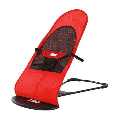 Pet Rocking Chair for Dogs Cats Foldable Pet Bed Portable Sleeping Lounger Chair - Red - Mekamart Australia