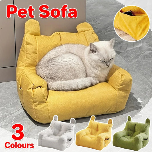 Small Sofa Chair Couch for Living Room Family Pet Furniture Comfortable Seat - White - Mekamart Australia