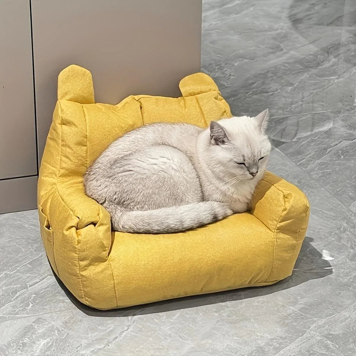 Small Sofa Chair Couch for Living Room Family Pet Furniture Comfortable Seat - Yellow - Mekamart Australia
