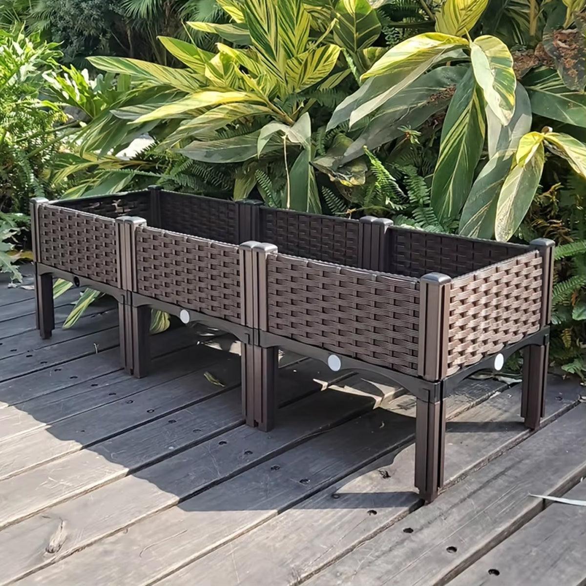Outdoor Rectangular Balcony Vegetable Planter Box Garden Flower Planting - Mekamart Australia