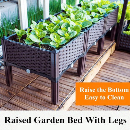 Outdoor Rectangular Balcony Vegetable Planter Box Garden Flower Planting - Mekamart Australia