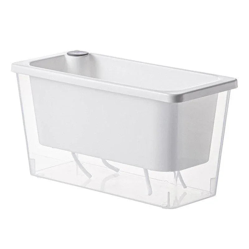 Balcony Vegetable Pot Planter Lazy Self Priming Flower Pot for Indoor Gardening - White - Mekamart Australia