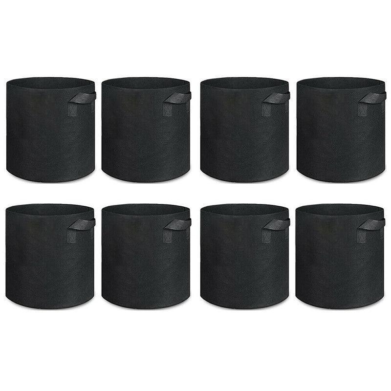 10 Pack Breathable Fabric Plant Grow Pots 2 to 20 Gallon Sizes - 10 Gallon-10PCS - Mekamart Australia