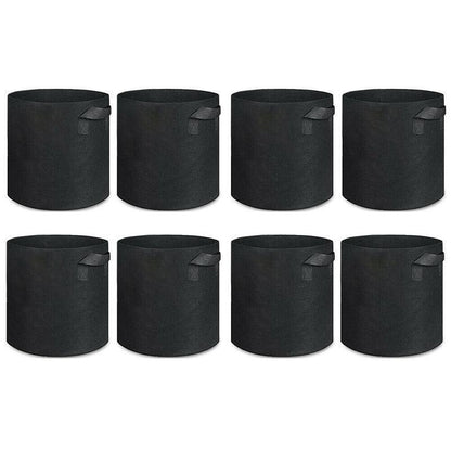 10 Pack Breathable Fabric Plant Grow Pots 2 to 20 Gallon Sizes - 10 Gallon-10PCS - Mekamart Australia