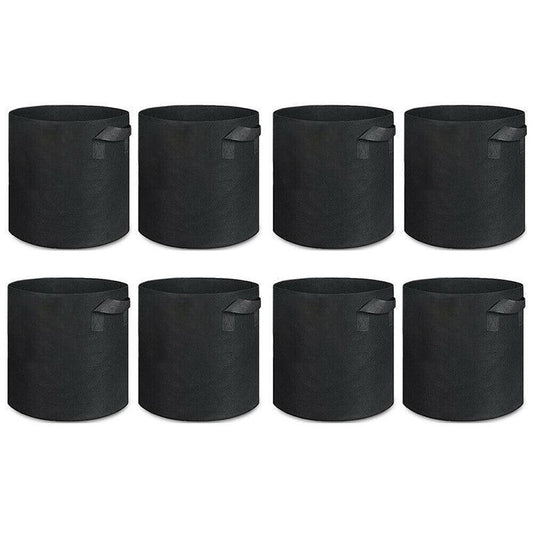 10 Pack Breathable Fabric Plant Grow Pots 2 to 20 Gallon Sizes - 10 Gallon-10PCS - Mekamart Australia